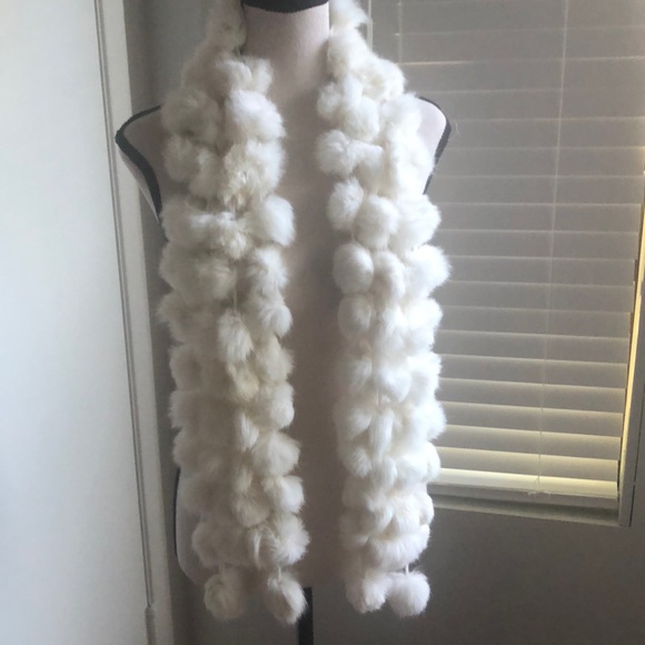 Accessories - White rabbit hair scarf
